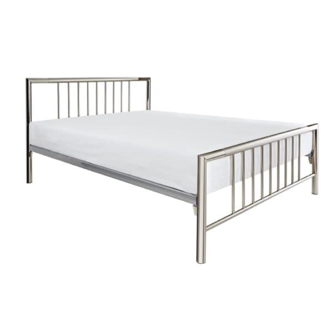 Durable Stainless Steel Single Bed Frame (3x6 ft) - Heavy Duty Metal Frame Without Mattress for Enhanced Support