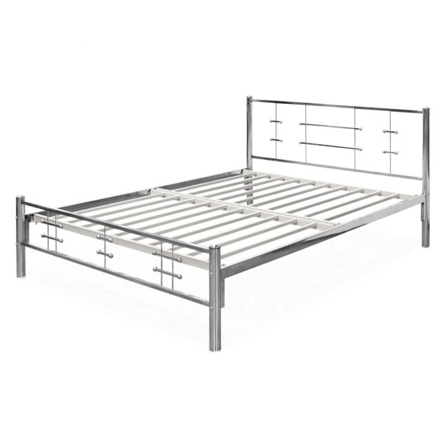 Premium Stainless Steel Single Bed Frame (3x6 ft) - Reinforced Metal Frame for Exceptional Strength (No Mattress Included)