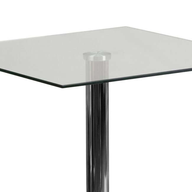 Square glass round base 23.75"D  23.75"W  30"H  8mm toughene  glass table - Image 2