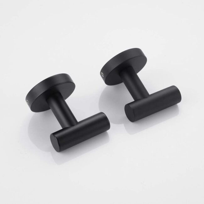 5-piece bath hardware set. it includes a towel bar, towel ring, toilet paper holder, and two towel hooks. these sets are often made of stainless steel with 3 variant a black finish and golden or silver - Image 15