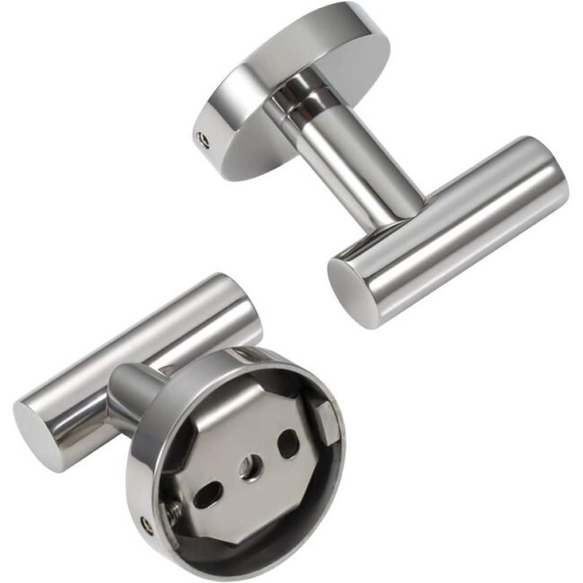 5-piece bath hardware set. it includes a towel bar, towel ring, toilet paper holder, and two towel hooks. these sets are often made of stainless steel with 3 variant a black finish and golden or silver - Image 12
