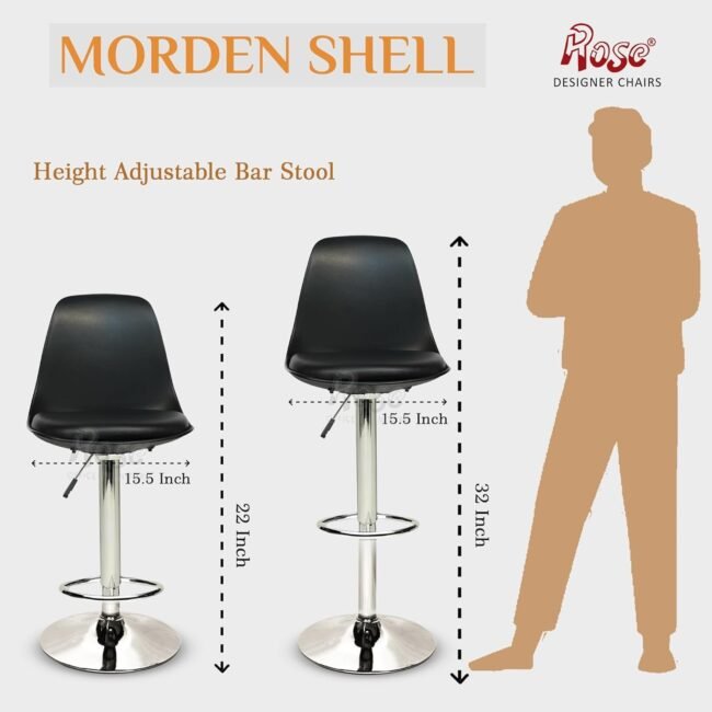 Black Swivel Bar Stool , a black bar stool with a swivel function, likely the ALFORDSON model, known for its gas lift and adjustable height features. Bar stools are designed to be tall and narrow, fitting well with bars and high tables. - Image 10