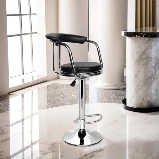 Rose®KBC Stool Height Adjustable & Revolving Bar Stool/Kitchen Chair (Black) for use bar, console and chasing uses also - Image 5