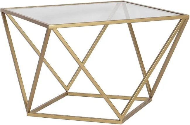 The Valerie Gold Geometric Coffee Table