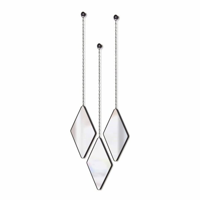mordan Diamond Hanging Wall Mirrors, Set of 3