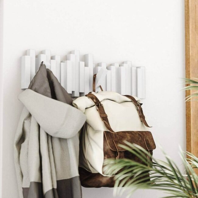 Modern Minimalist Sticks Multi Hook - White Wall Accent & Organizer - Image 8