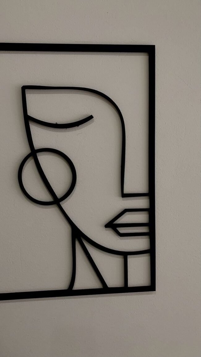 Modern Minimalist Bedroom with Abstract Wall Art nf steel - Image 4