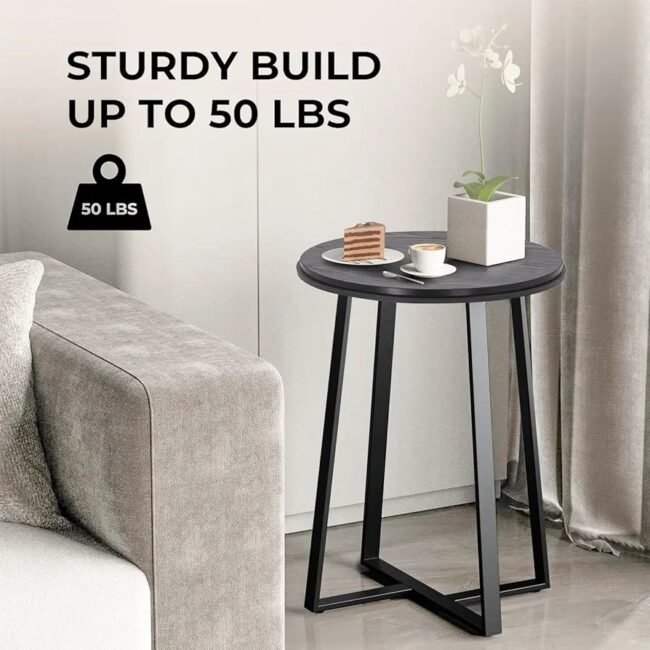 Black Metal Frame Side Table 
space saving side table - Image 3