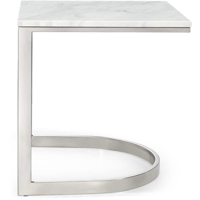 Modern marble and chrome accent table - Image 2