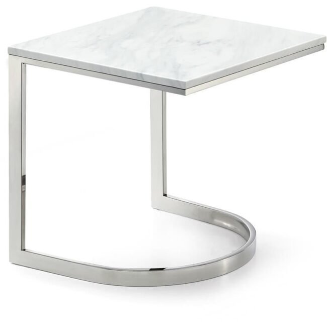 Modern marble and chrome accent table - Image 8