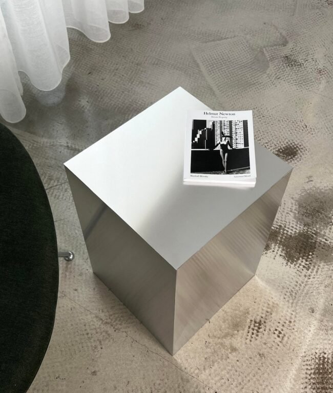 stainless steel cube coffee table or end table - Image 2