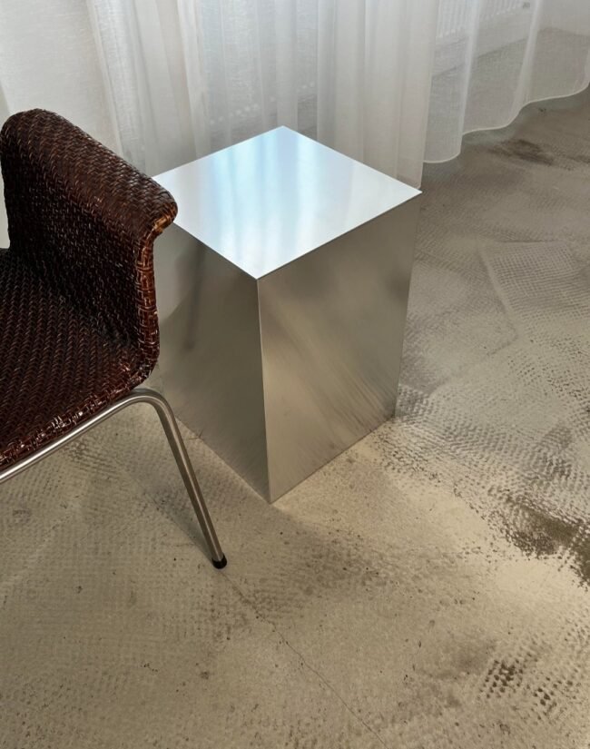 stainless steel cube coffee table or end table - Image 4