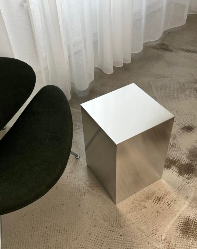 stainless steel cube coffee table or end table - Image 3